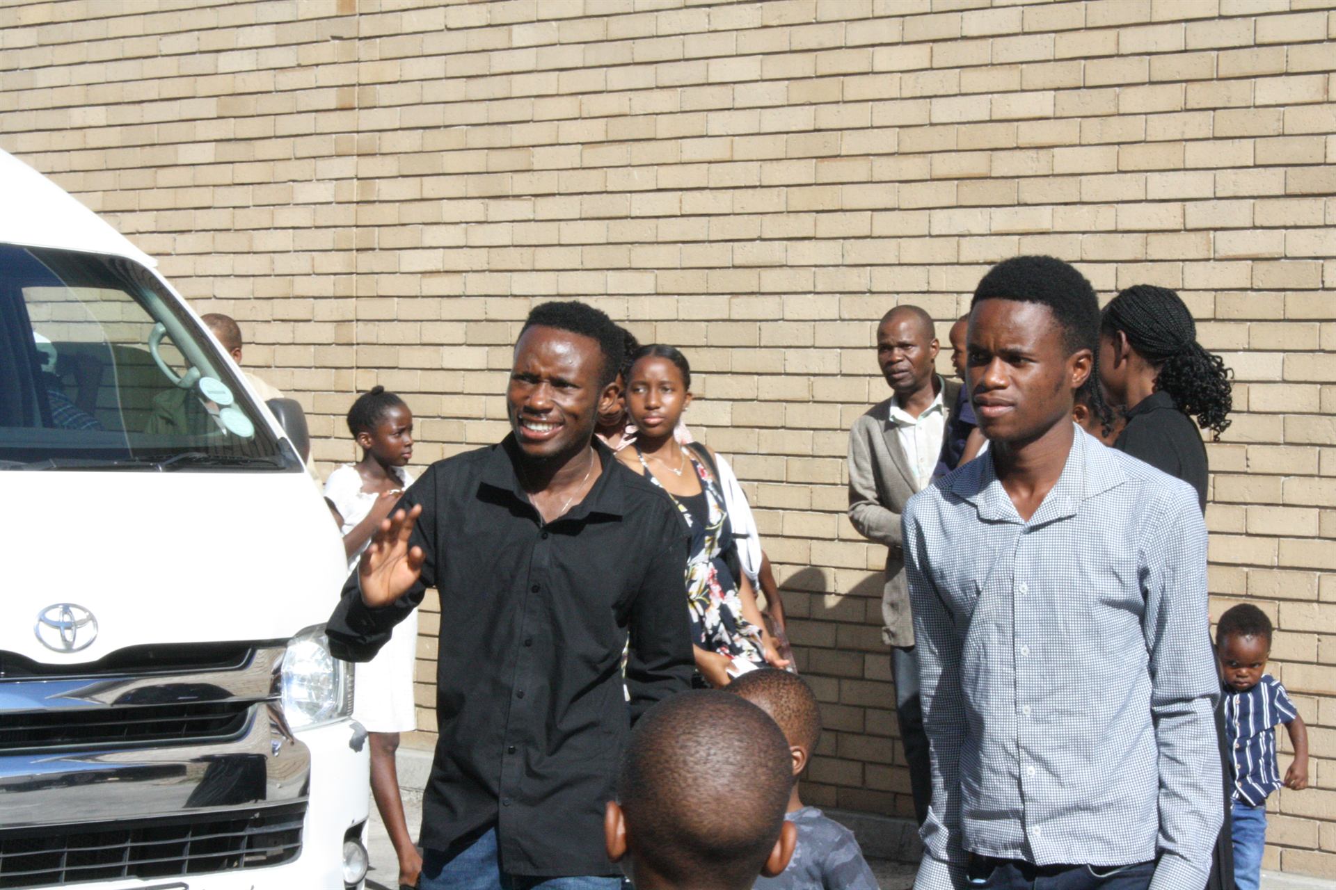 Members fellowshipping together after a service